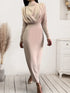'Zosia' Ruched Turtleneck Dress - Celes Fashion